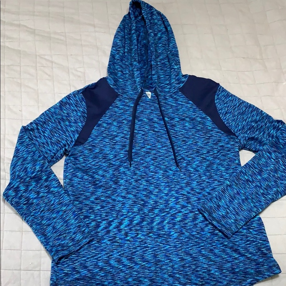 Blue Athletic Pullover Hoodie